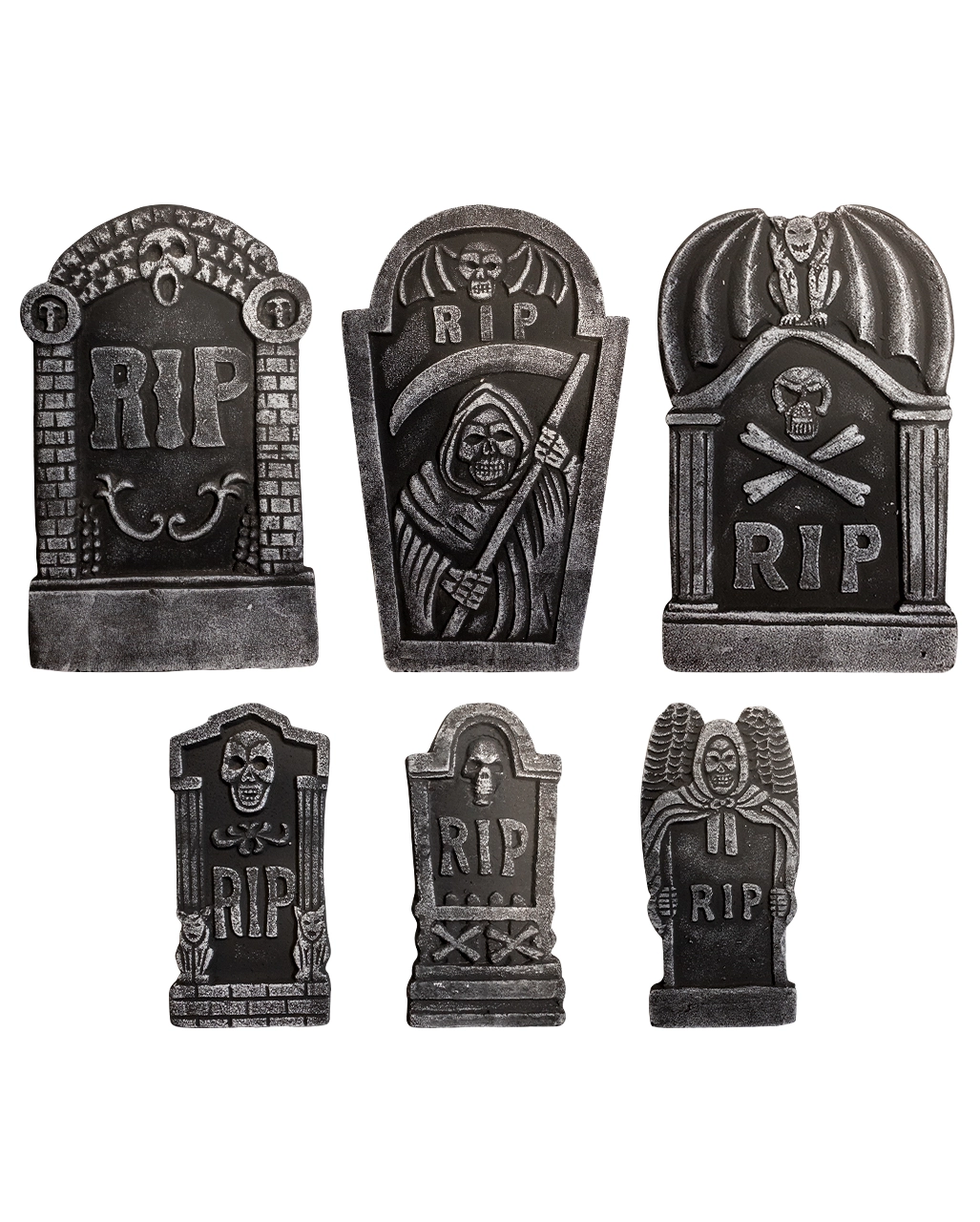 6-teiliges Halloween Grabstein Set 48cm – Bild 2