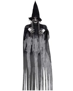 Böse Hexe Hängefigur Grau 180cm