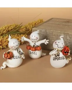Niedliche Halloween Geister Mit Kürbissen 3er Set