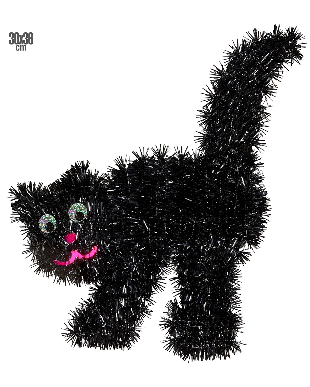 Schwarze Katze Aus Lametta – Bild 2