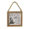 "Haunted House Enter If You Dare" Halloween Wandbild 15cm