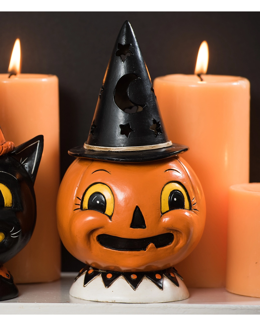 Johanna Parker Kürbis Mit Leuchtendem Hexenhut 20cm – Bild 2