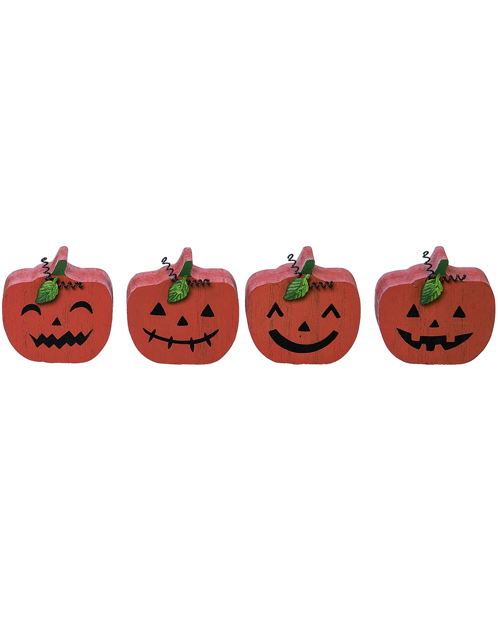 Kleine Holz Dekofigur Halloween Kürbis 3cm