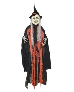 Alte Hexe Hängedekoration XXL Orange