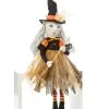 Halloween Hexe Kantenhocker Figur Orange 50cm