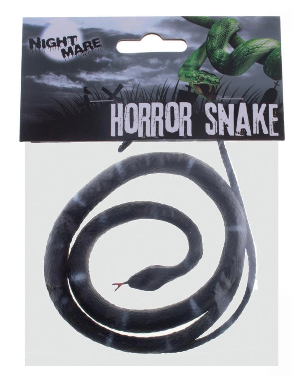 Schwarze Schlange Aus Gummi 80cm – Bild 2