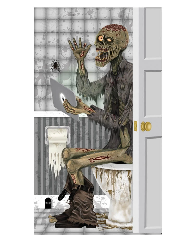 Skelettmotiv Toilettentür Dekofolie